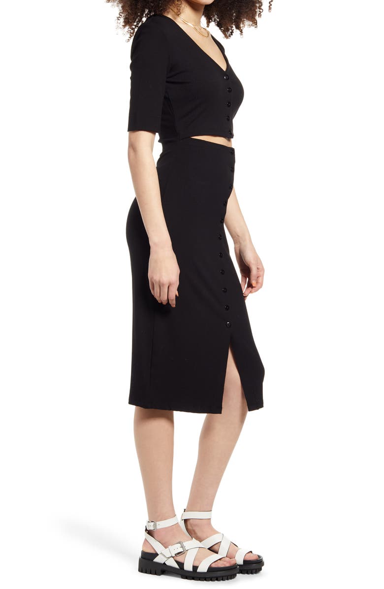 BP. Cutout Rib Dress, Alternate, color, 