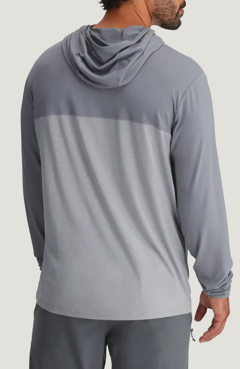 Free Fly Hybrid Performance Hoodie, Alternate, color, Slate / Aspen Grey