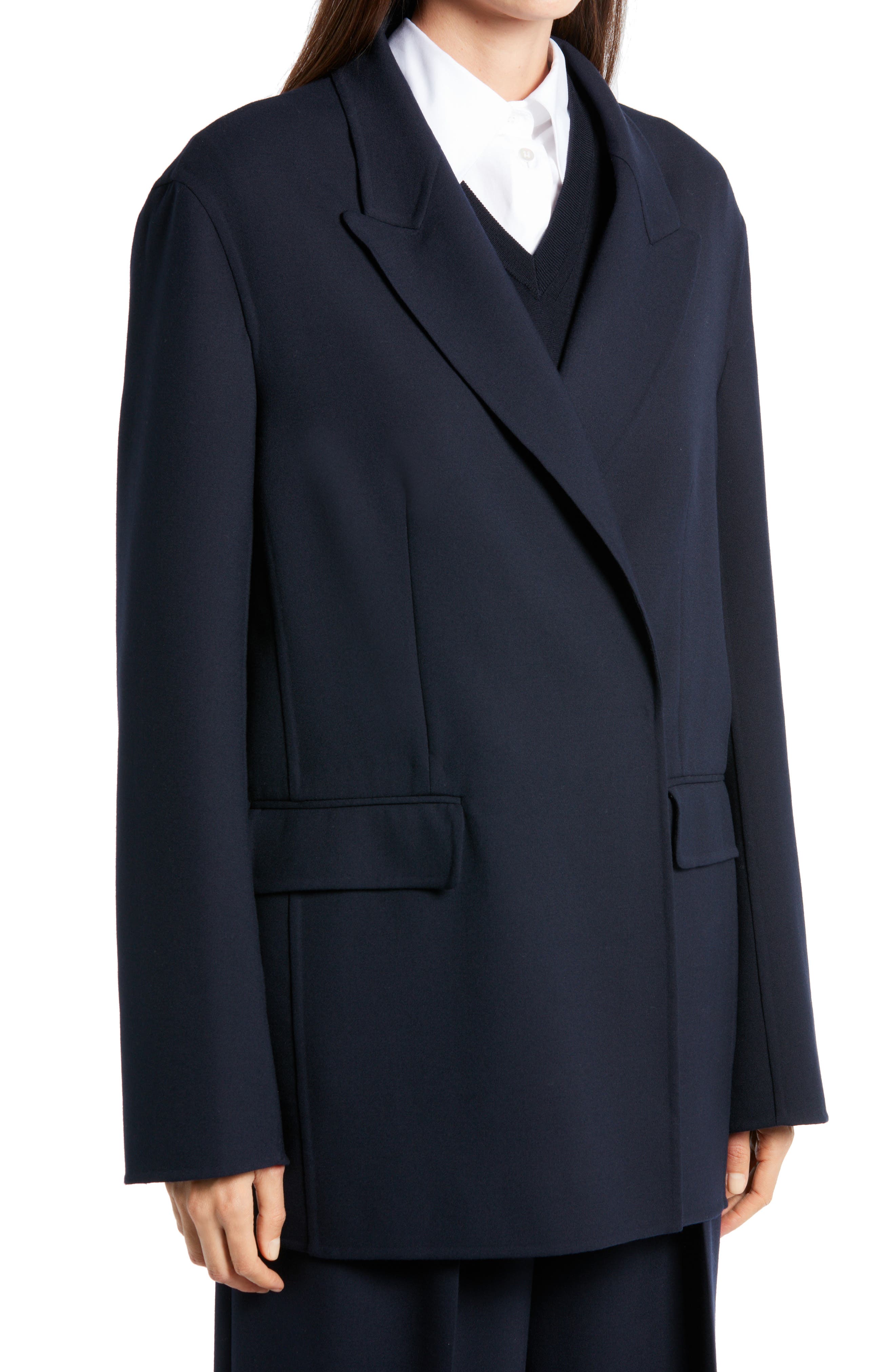 The Row Tristan Double Breasted Wool Jacket (Women) | Nordstrom