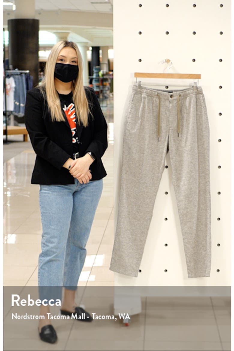 Linen & Cotton Blend Drawstring Pants video