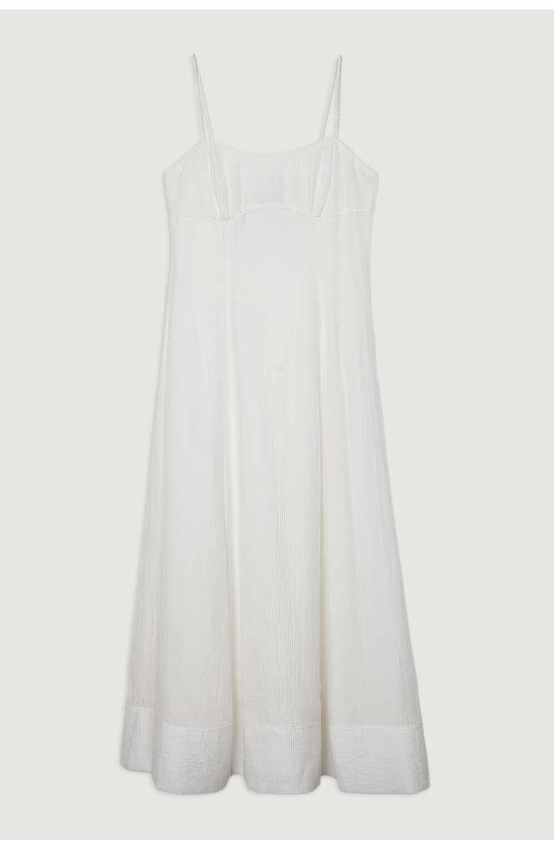 Karen Millen Strappy Woven Midi Dress, Alternate, color, Ivory