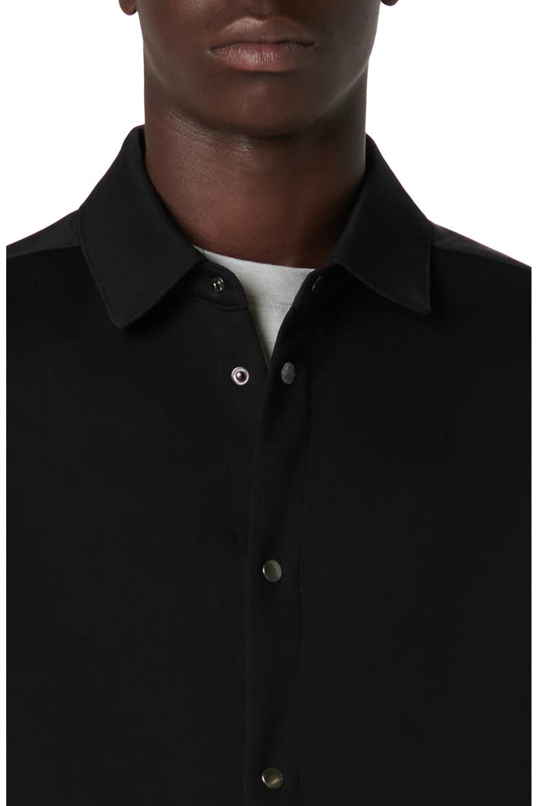 Knit Shirt Jacket, Alternate, color, BLACK