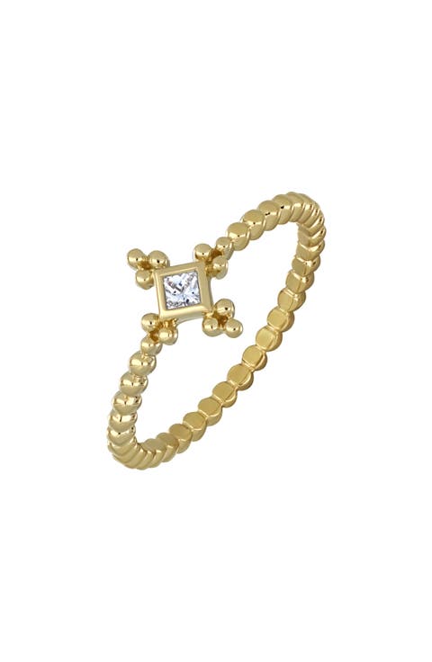 Mykonos 18K Yellow Gold Diamond Stackable Ring