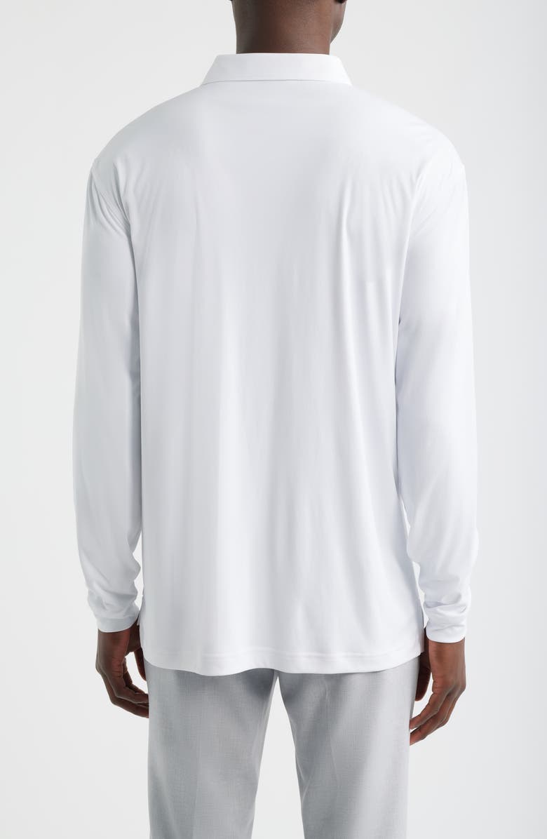 Peter Millar Featherweight Long Sleeve Performance Polo, Alternate, color, White