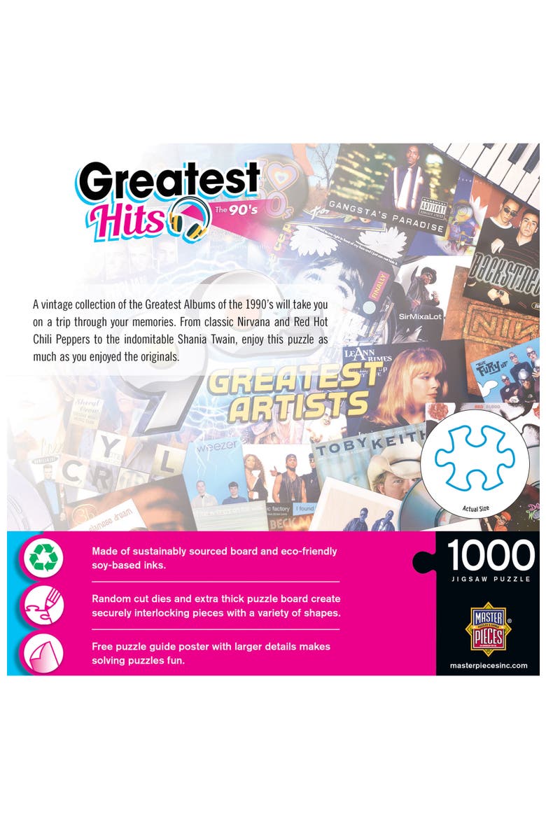 90's Artists 1000 Piece Jigsaw Puzzle, Alternate, color, Multicolor