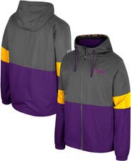 COLOSSEUM Men's Colosseum Charcoal LSU Tigers Miles Full-Zip Jacket
