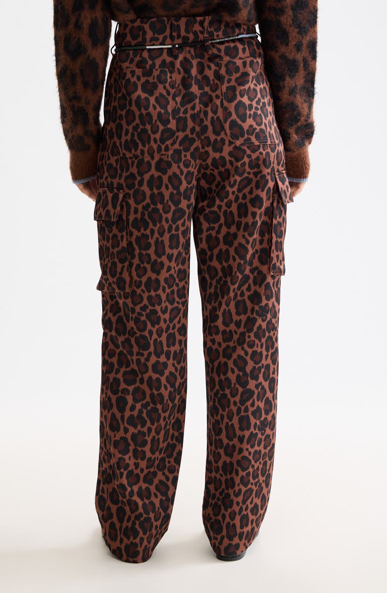 Scotch & Soda Faye Leopard Print Tapered Leg Pants, Alternate, color, Peace Leopard