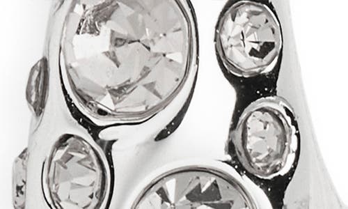 Kurt Geiger London Bombay Pavé Cz Dome Hoop Earrings In Silver