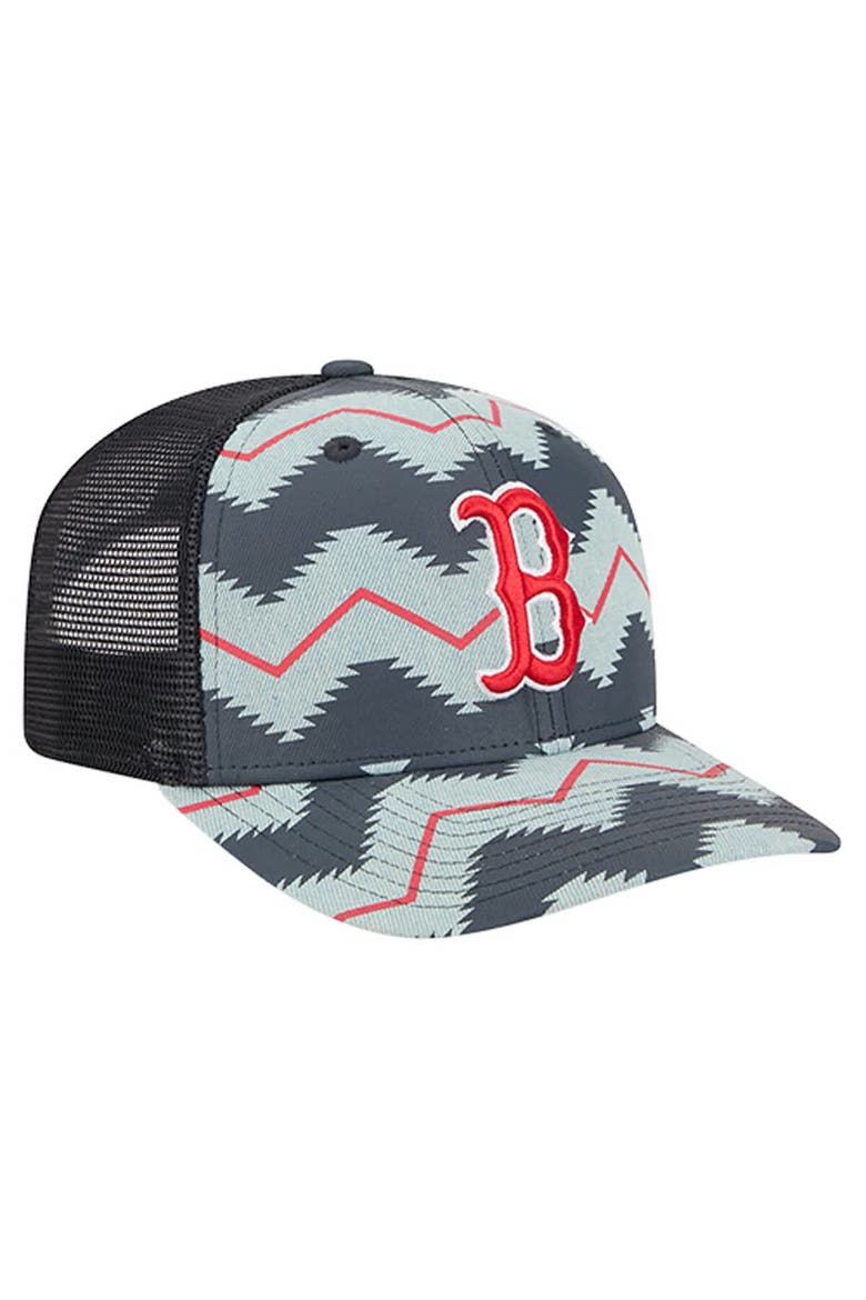 Men's New Era Denim/Navy Boston Red Sox Aztec Denim 9SEVENTY Adjustable Hat, Alternate, color, Denim