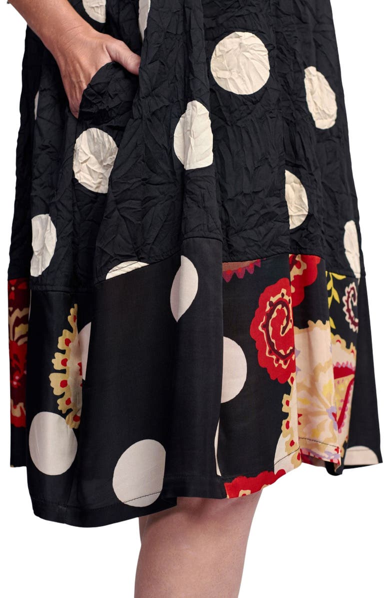 Alembika Polka dots mixed print shirt dress, Alternate, color,