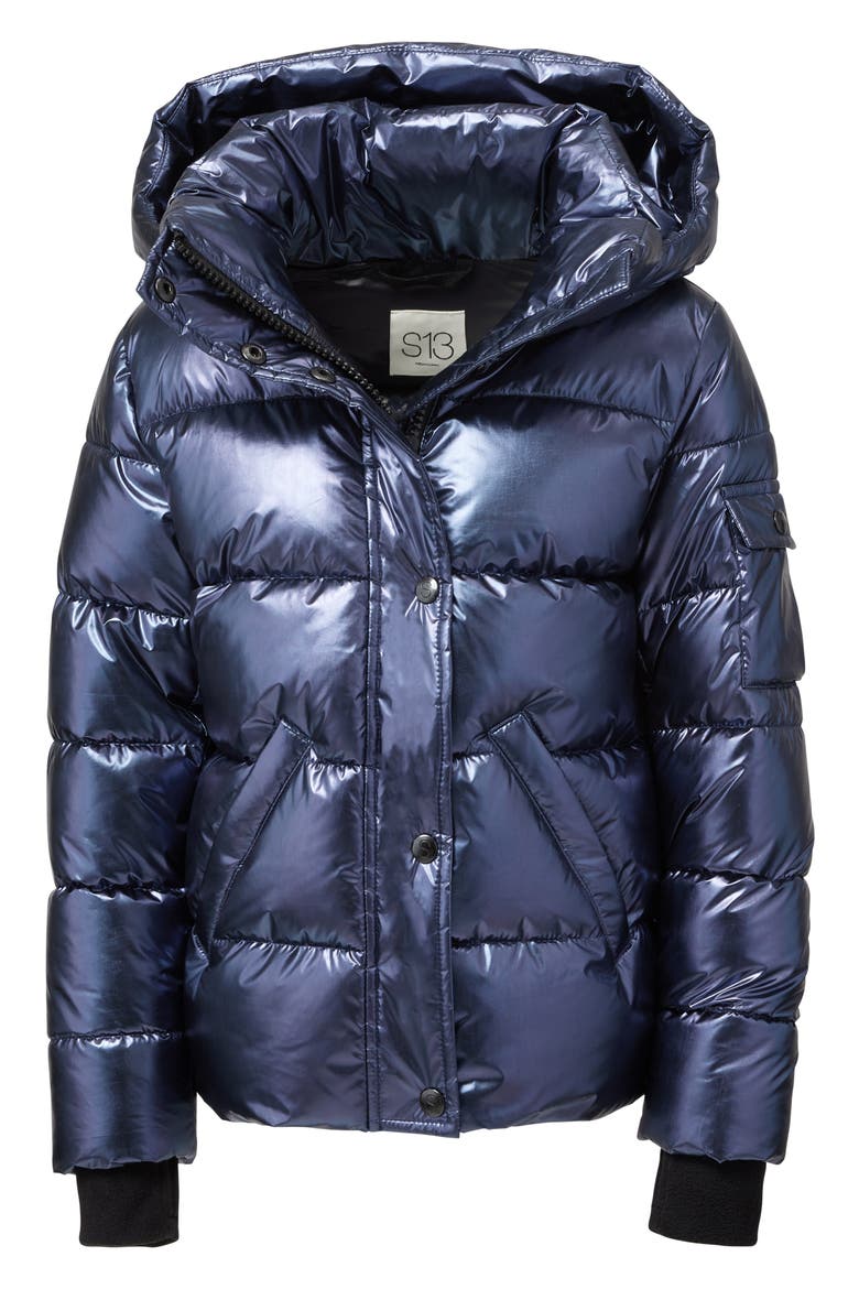 Kids' Ella Glossy Puffer Jacket, Main, color, SPACE