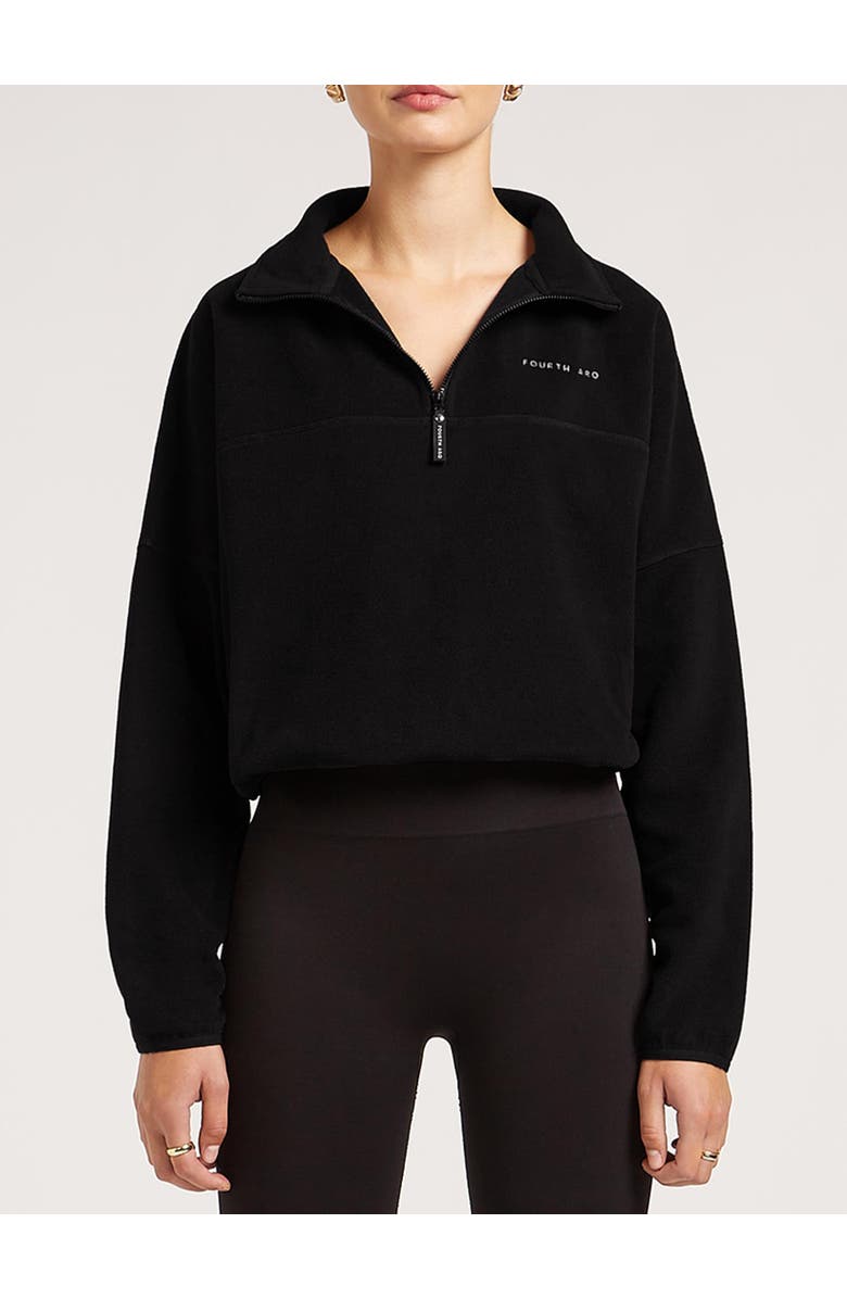 4TH ARQ Devan Long Sleeve Half-Zip Fleece, Alternate, color, Black