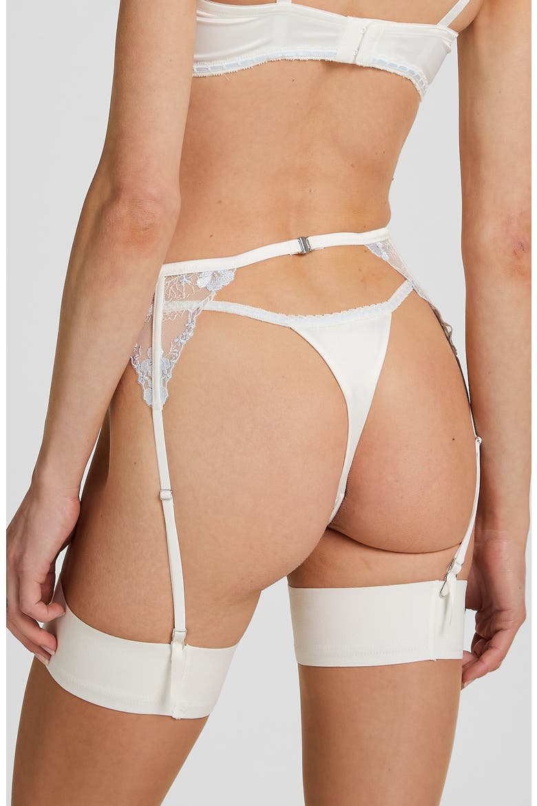 Peonie Lace Garter Belt, Alternate, color, SNOW WHITE
