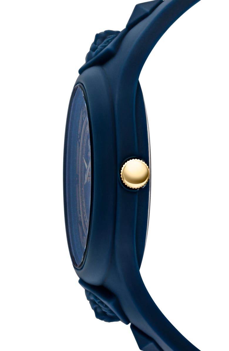VERSUS Versace Versace Silicone Strap Watch, 39mm & Zip Case, Alternate, color, Blue