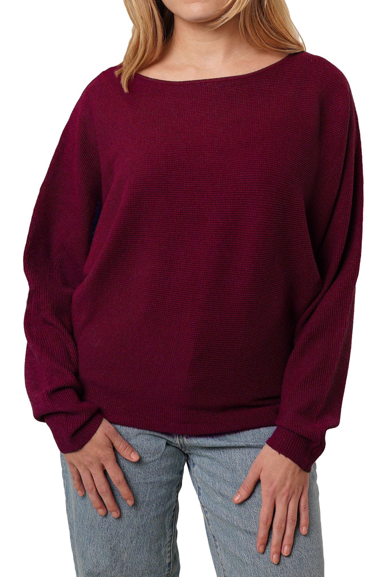 CYRUS Yummy Dolman Waffle Knit Sweater