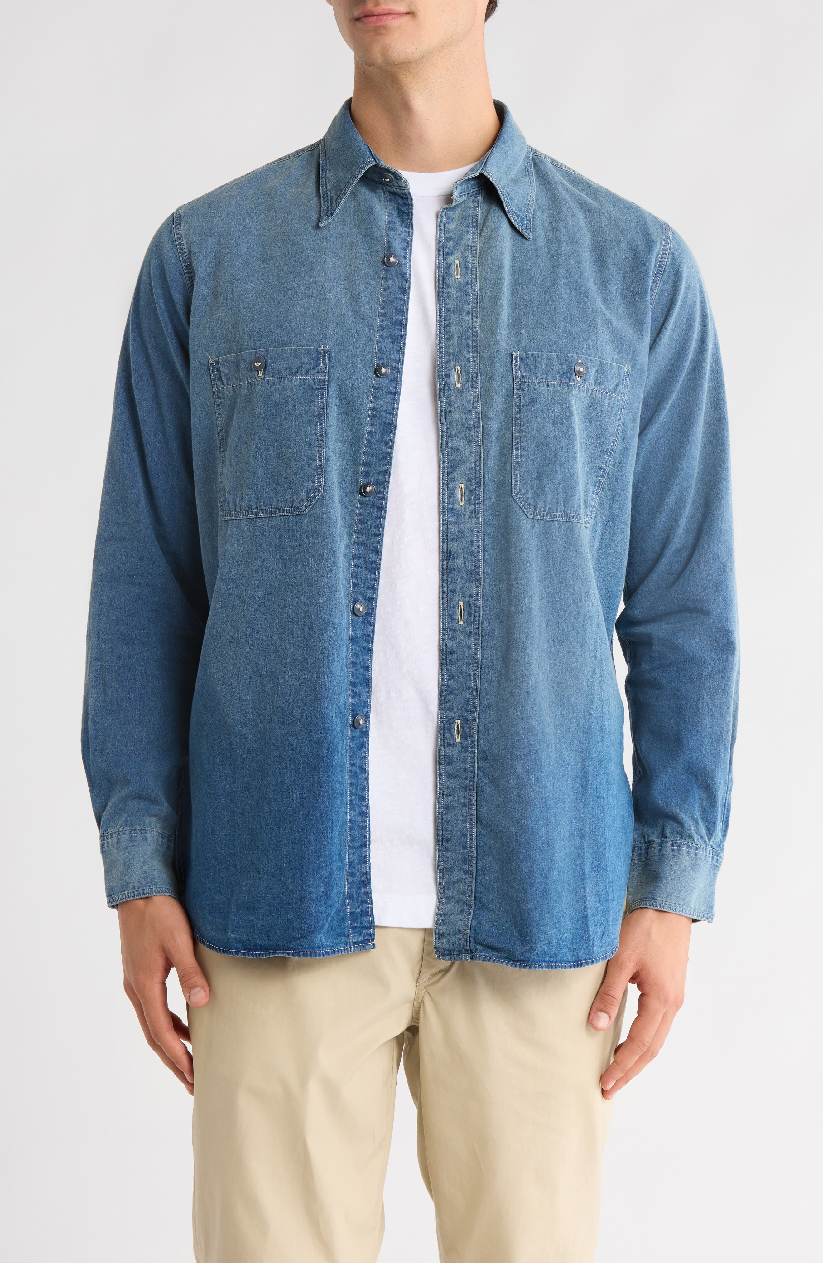 BUCK MASON Engine Room Denim Button-Up Shirt