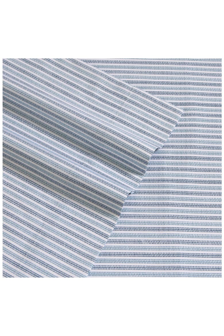 Ticking Stripe 200 Thread Count 100% Cotton Percale Sheet Set, Alternate, color, NAVY