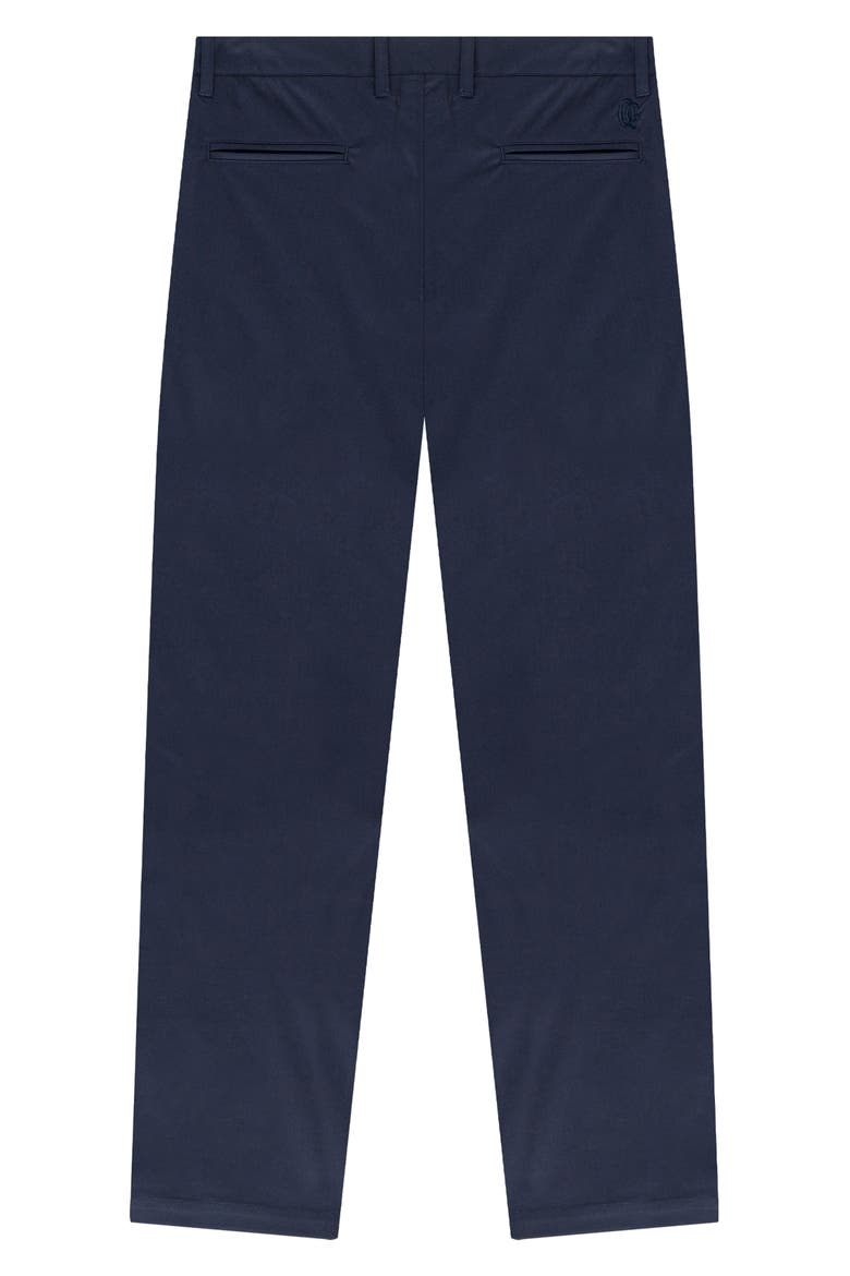 Flat Front Cotton Blend Chinos, Alternate, color, NAVY