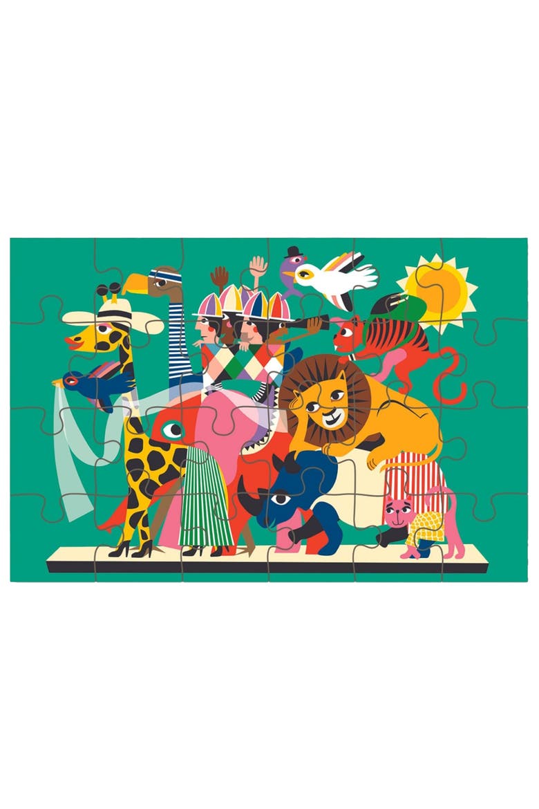Animal Carnival 24 Piece Puzzle, 10.6 x 7 Inches, Main, color, Multicolored
