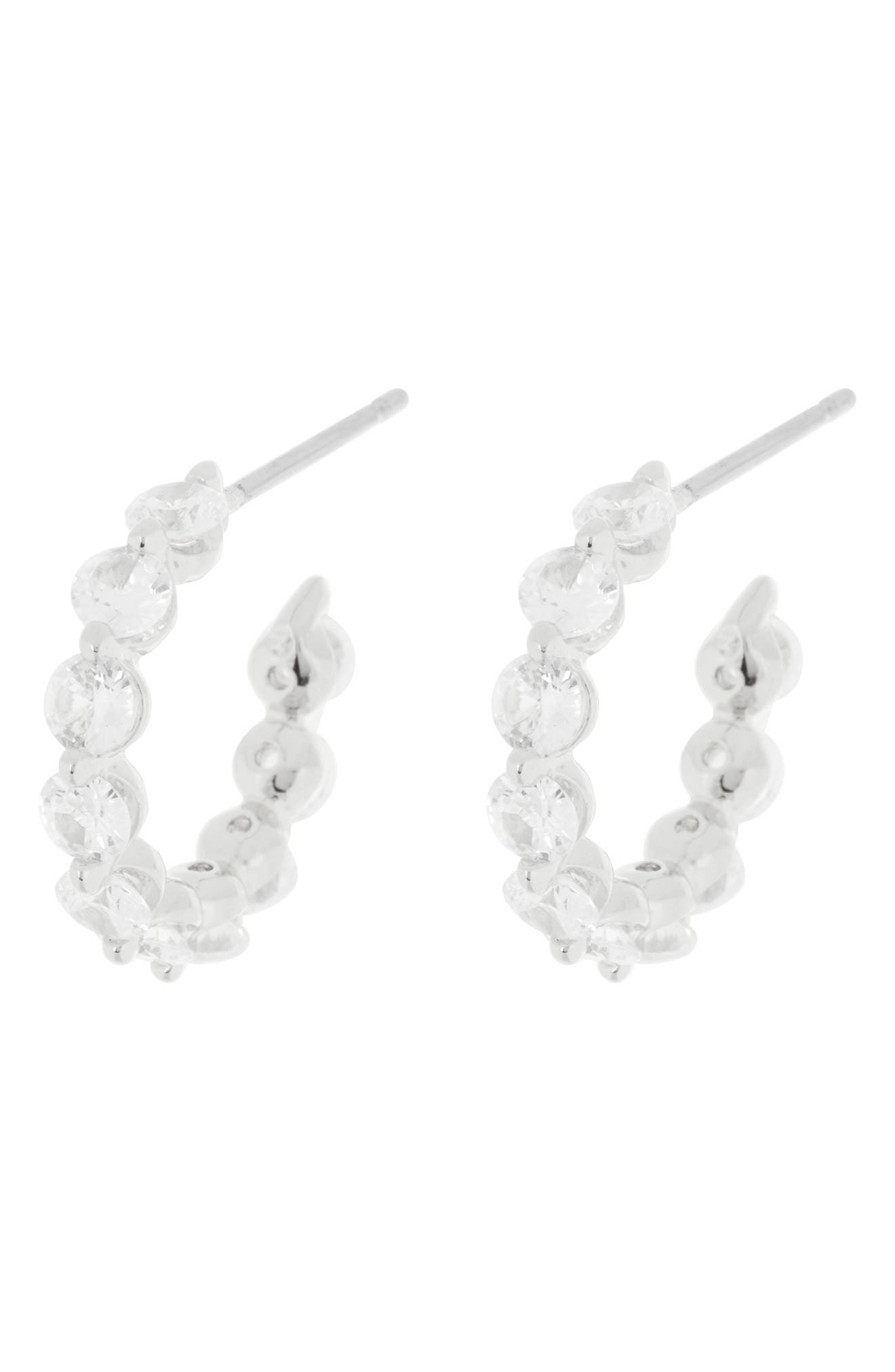 Nadri Cubic Zirconia Hoop Earrings