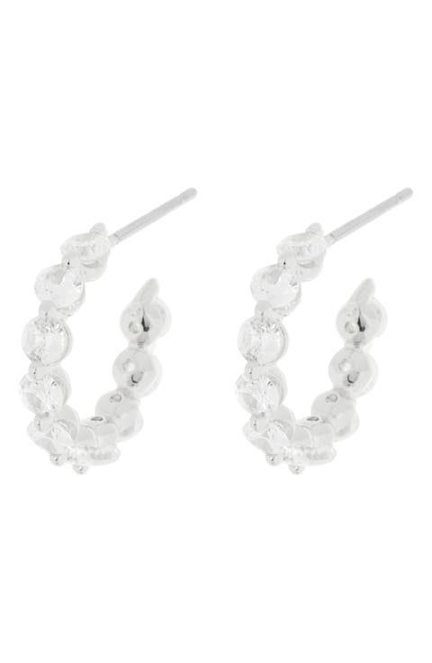 Cubic Zirconia Hoop Earrings