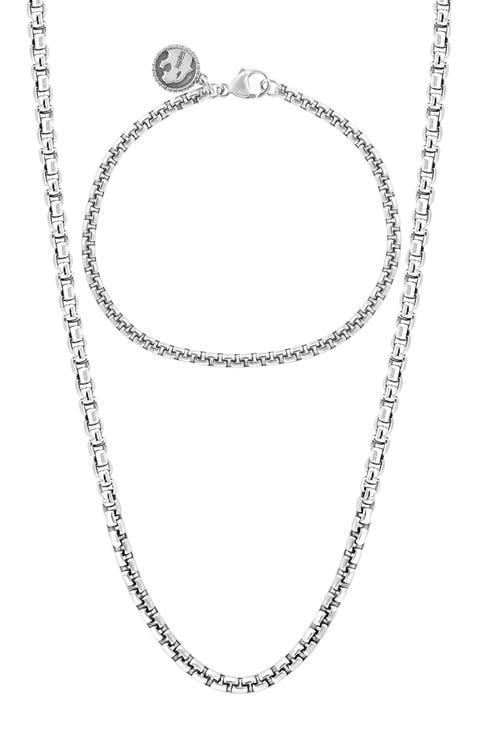 Sterling Silver Bracelet & Necklace Set