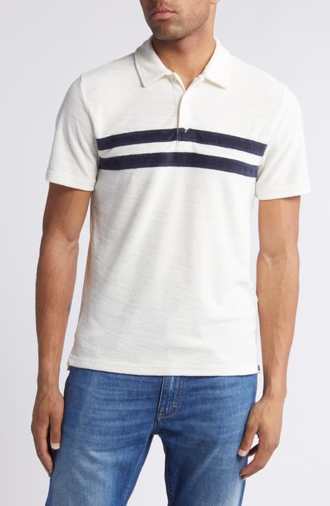 Cabana Surf Stripe Terry Cloth Polo