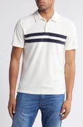 Faherty Cabana Surf Stripe Terry Cloth Polo