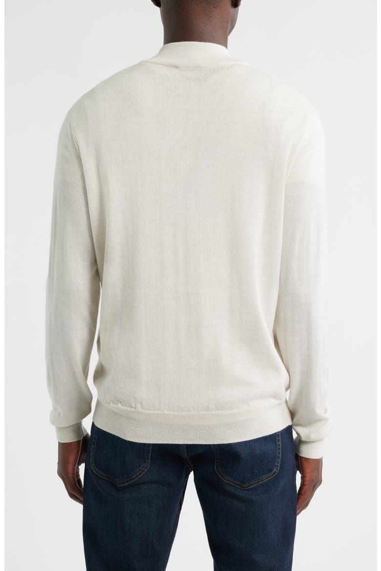Autumn Crest Merino Wool Blend Quarter Zip Sweater, Alternate, color, IVORY