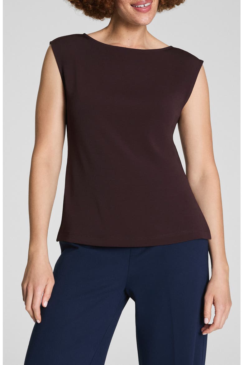 Sleek Jersey Top, Main, color, TRUFFLE BROWN