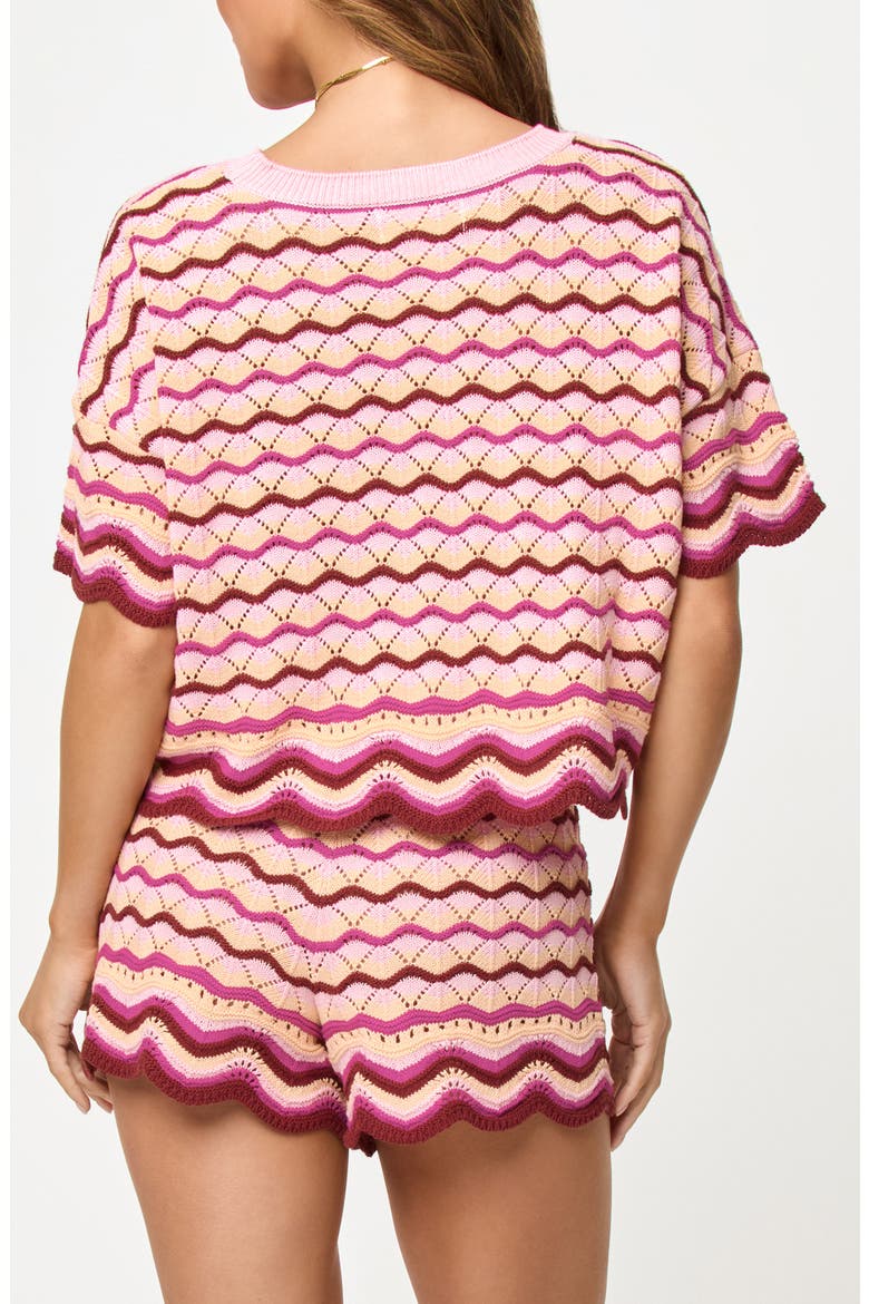 Sun Chaser Stripe Top, Alternate, color, BERRY SPRITZ