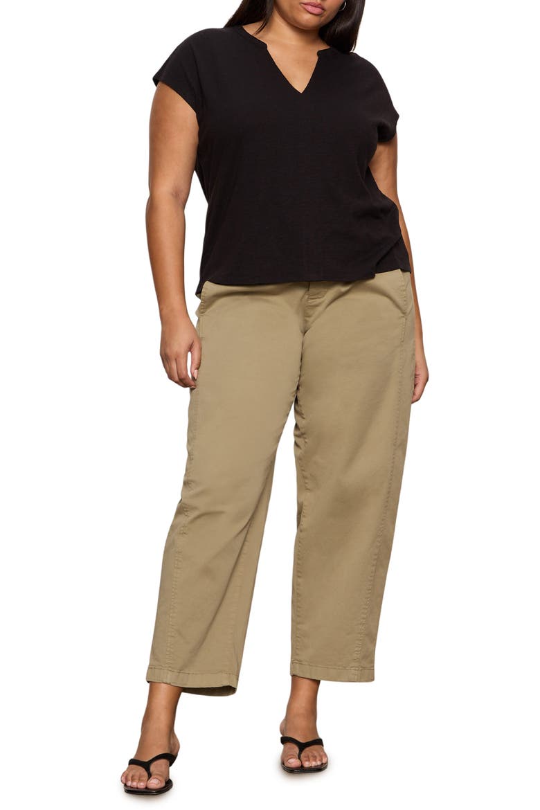 Cruiser Stretch Cotton Crop Pants, Alternate, color, COVERT GREEN