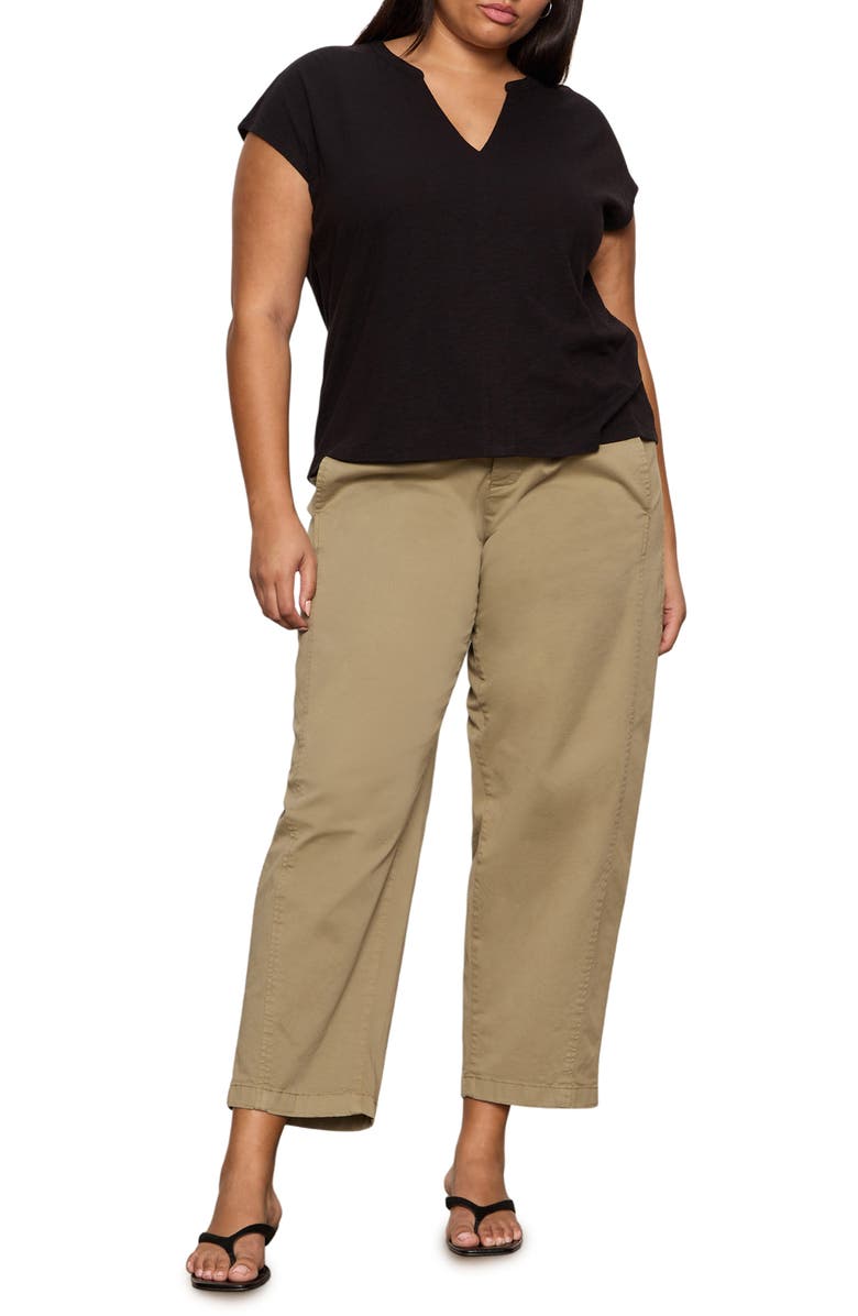 Sanctuary Cruiser Stretch Cotton Crop Pants, Alternate, color, Covert Green
