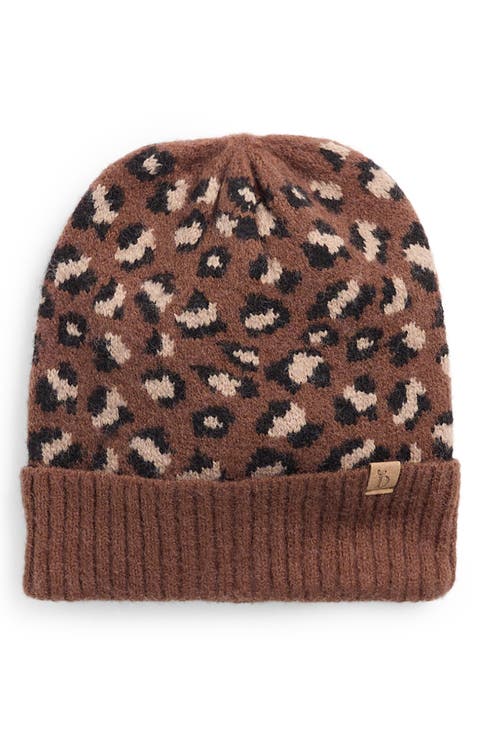 Leopard Knit Beanie