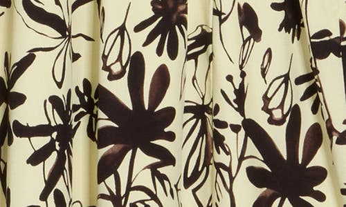 Melloday Geo Print Midi Dress In Black/cream Floral