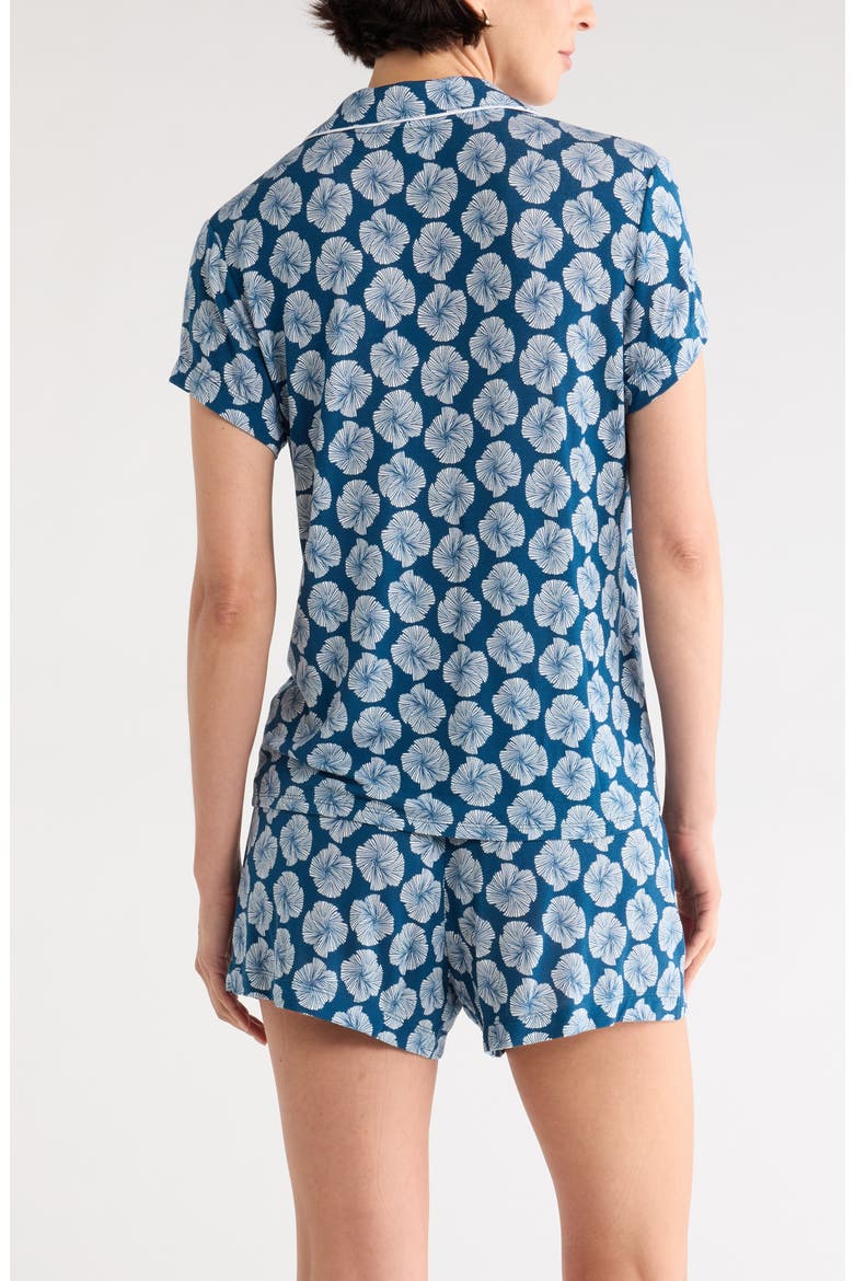 Tranquility Shortie Pajamas, Alternate, color, BLUE A- WHITE FANNING