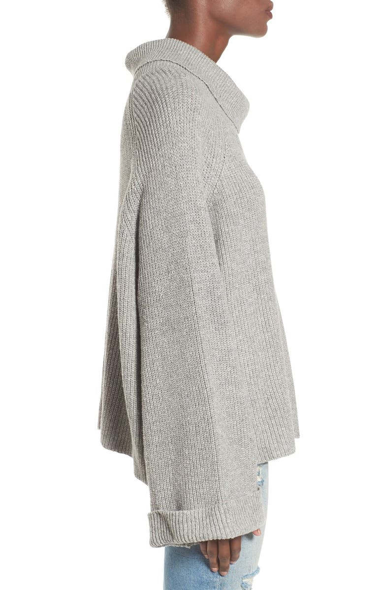 Leith Cowl Neck Shaker Pullover, Alternate, color, 