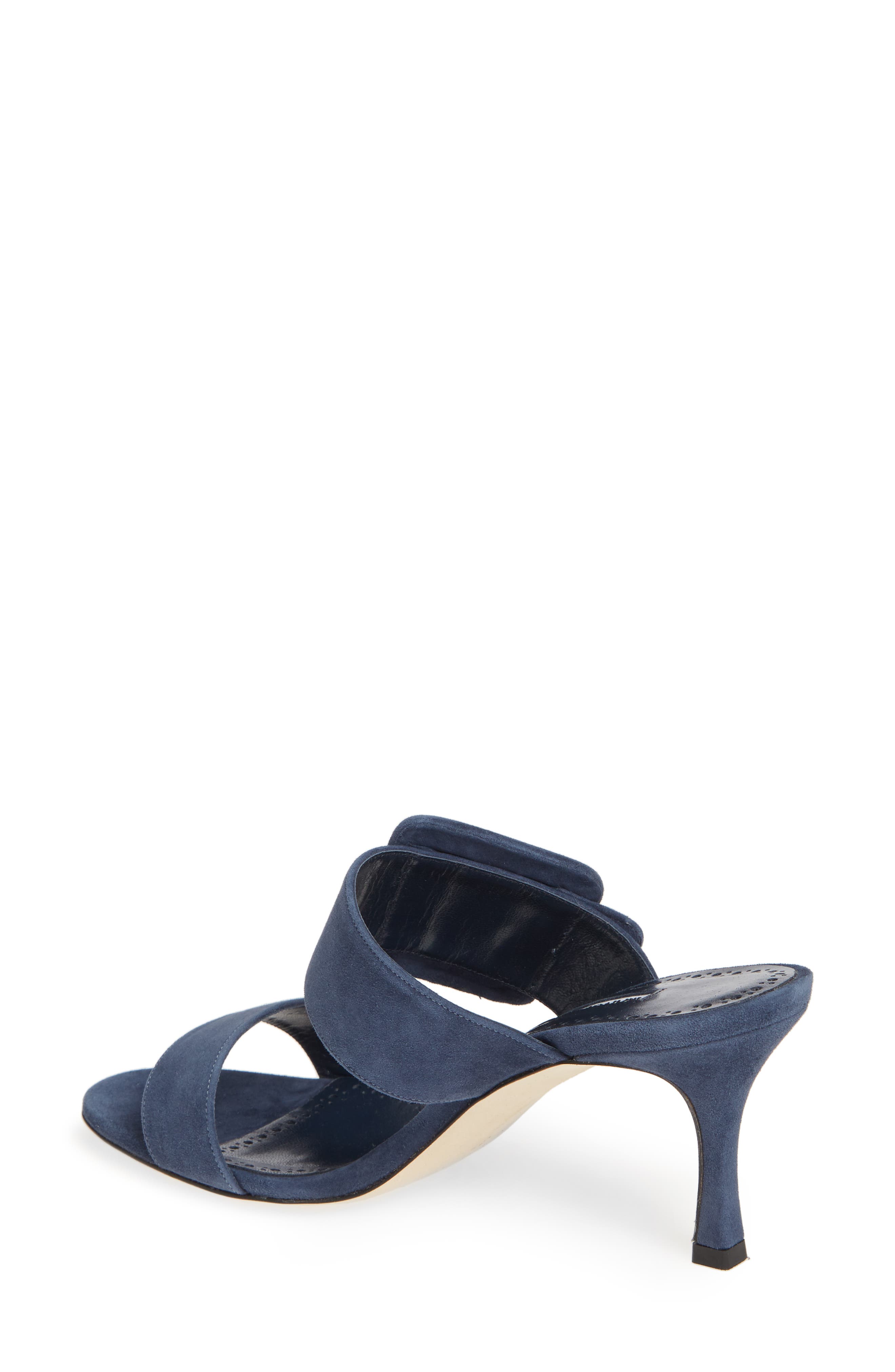 Gable Buckle Slide Sandal, Alternate, color, DENIM NAVY SUEDE