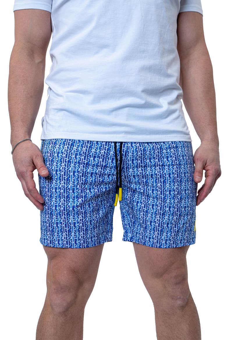Swim Lion Bluedot Swim Trunks, Main, color, BLUE