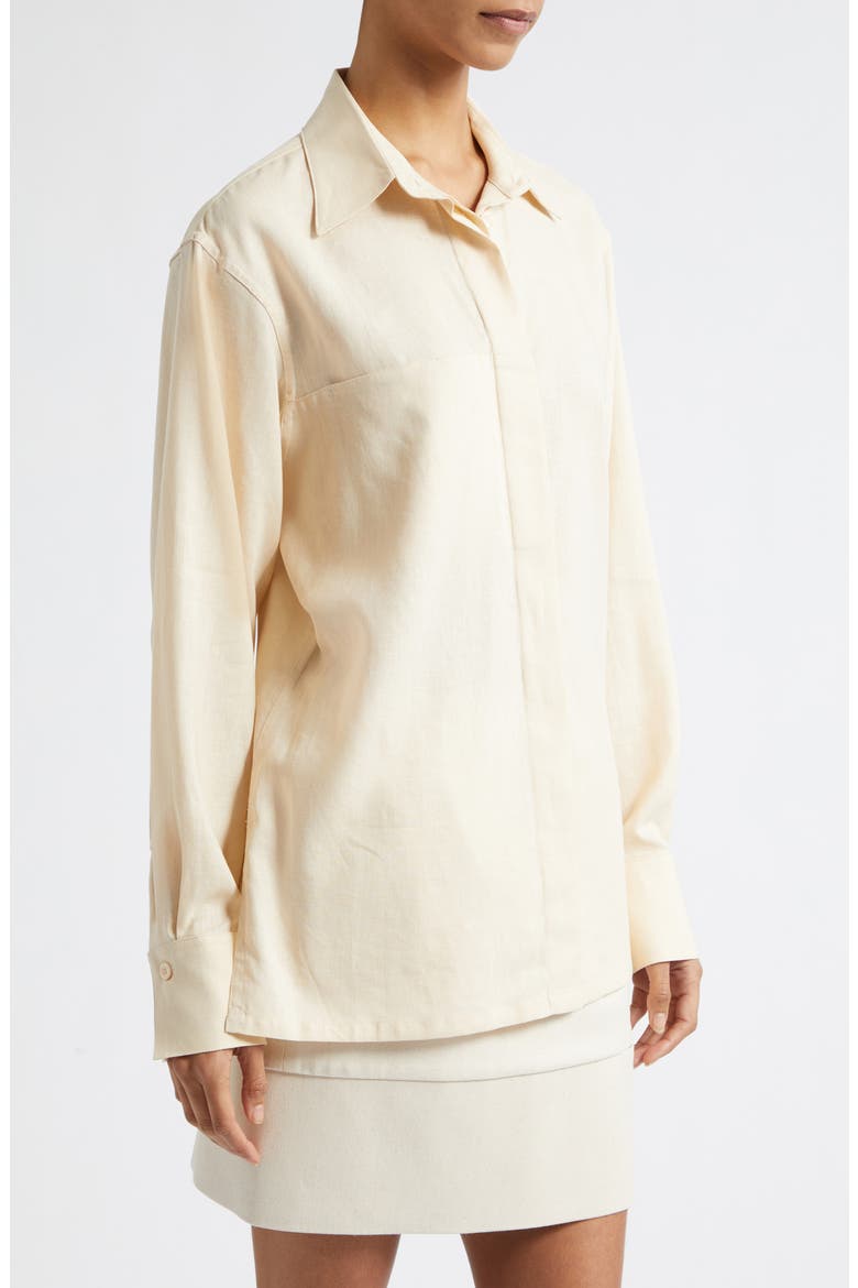 Vanda Button-Up Shirt, Alternate, color, BEIGE