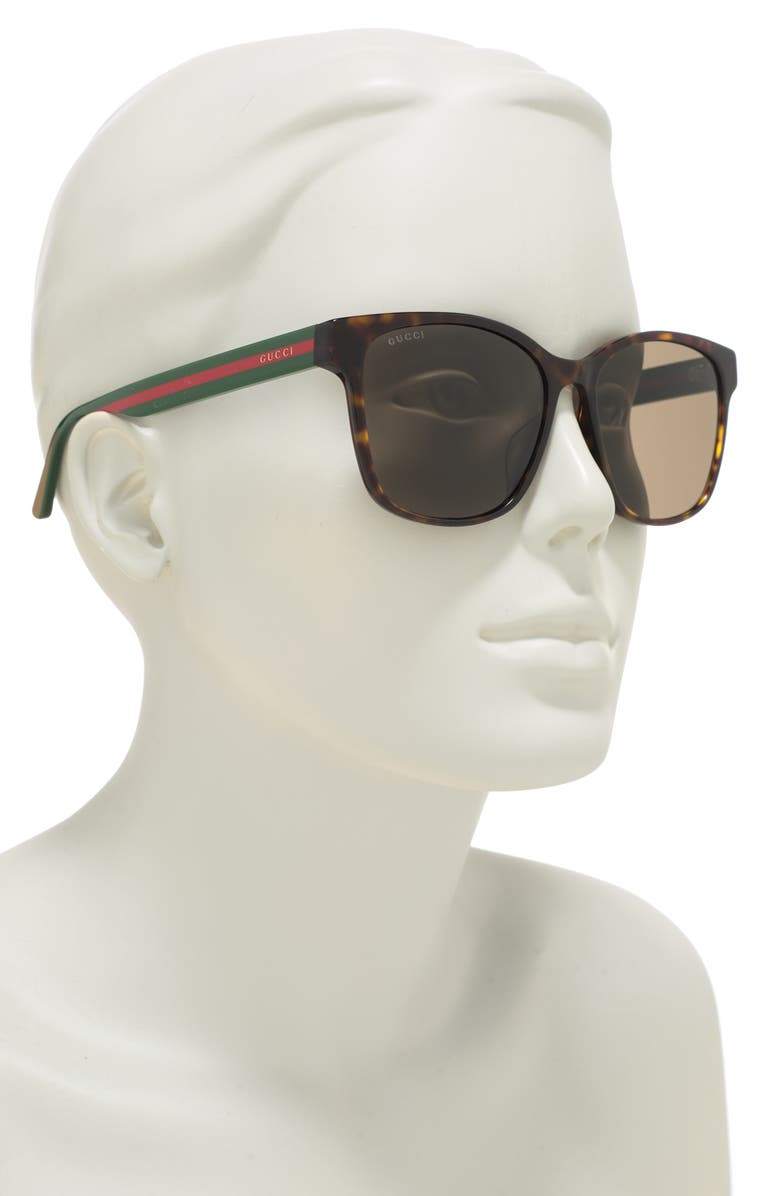 Gucci 56mm Modified Square Sunglasses, Alternate, color,