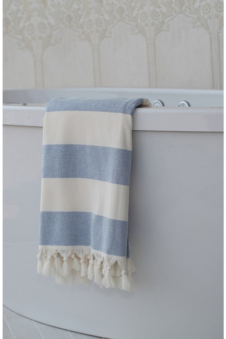 'Patara' Turkish Pestemal Towel, Alternate, color, ROYAL BLUE