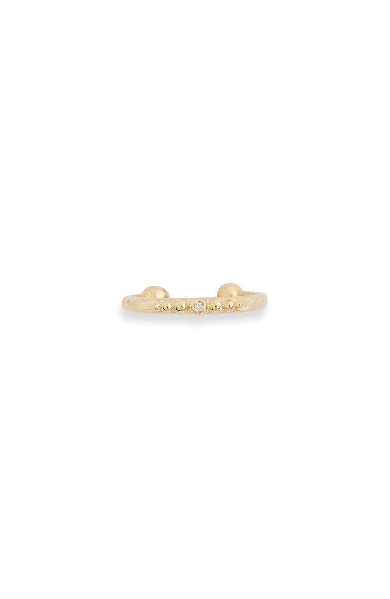 Anzie x Mel Soldera Dew Drop Beaded Diamond Ear Cuff, Alternate, color, Yellow Gold