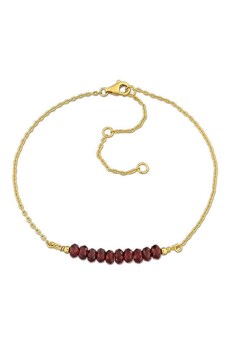 Beaded Chain Bracelet, Main, color, GARNET
