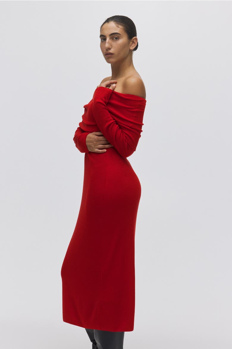 Off-the-shoulder Dress, Alternate, color, Red