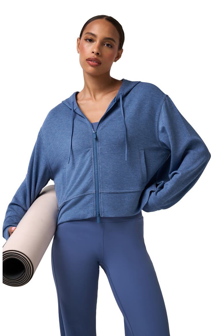 Skyloft Zip-Up Hoodie, Alternate, color, HEATHER MOONLIGHT BLUE