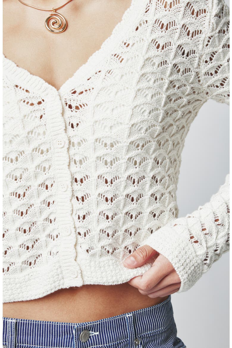 Textured Knit Cropped Cardigan, Alternate, color, JET STREAM