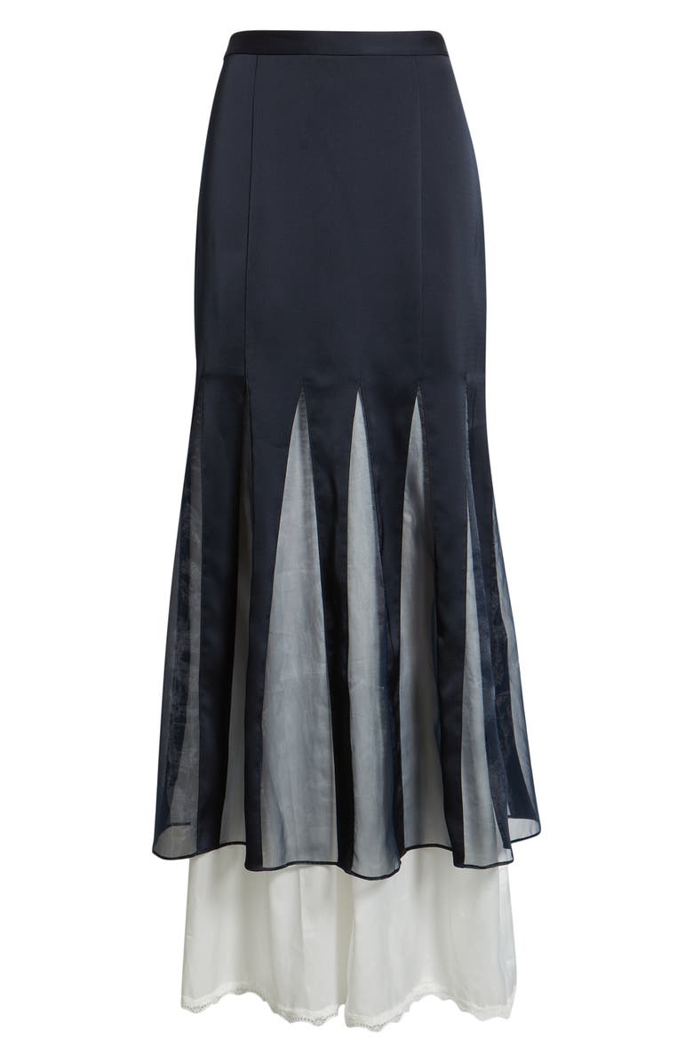 BOSS Layered Slip Skirt, Main, color, Sky Captain