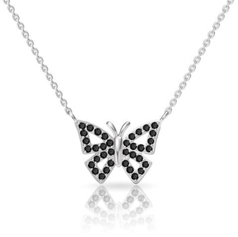 Black Butterfly Necklace