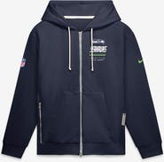 Nike Men's Nike College Navy Seattle Seahawks Sideline Standard Issue Quarterback Scramble Dri-FIT Full-Zip Hoodie